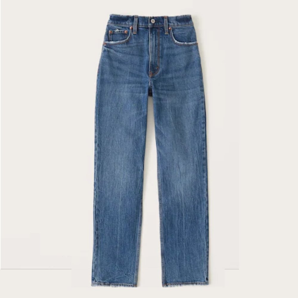 Abercrombie 90s Ultra High Rise Straight Jeans